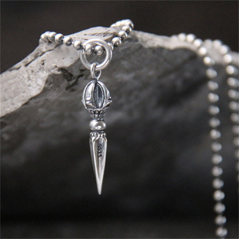 KarmaRipple's 925 Sterling Silver Dorje Vajra Spiritual Power Strength Pendant Necklace p2