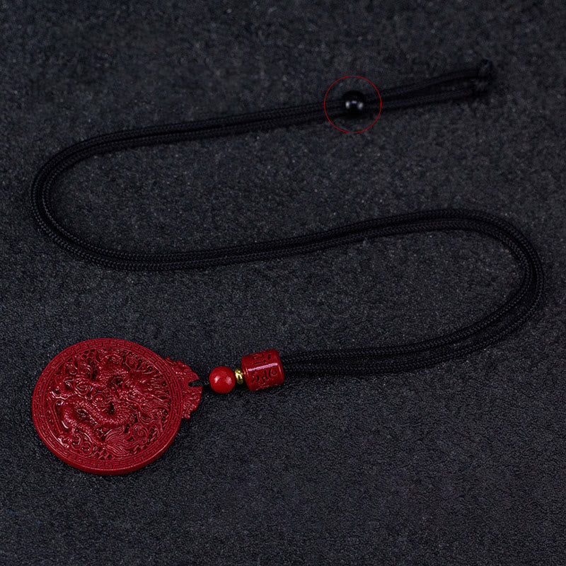 KarmaRipple's Year of the Dragon Authentic Cinnabar Dragon Protection Pendant Necklace p10