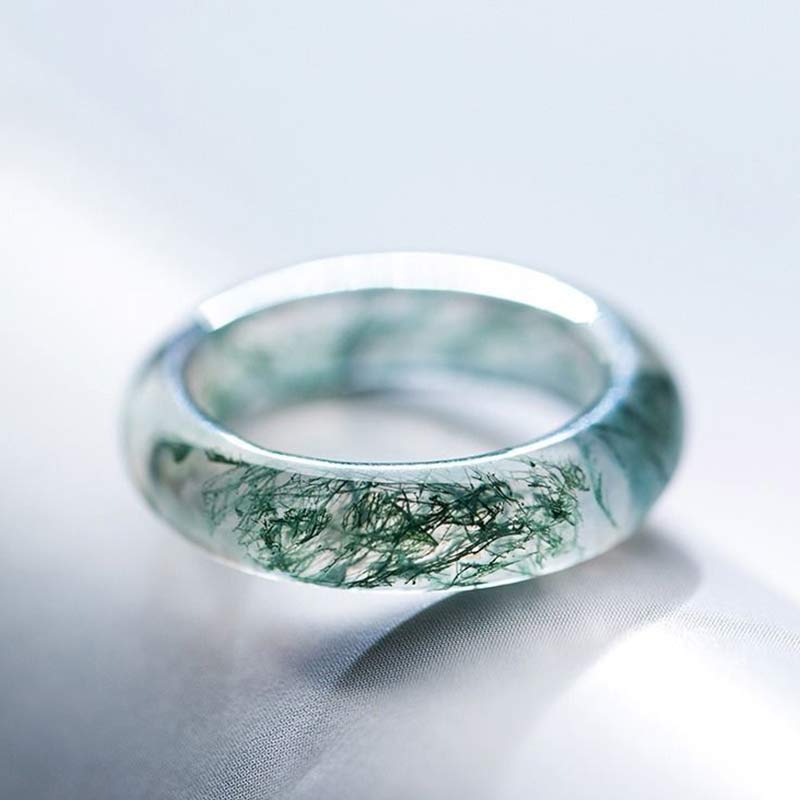 KarmaRipple's Moss Agate Balancing Balance Ring p14