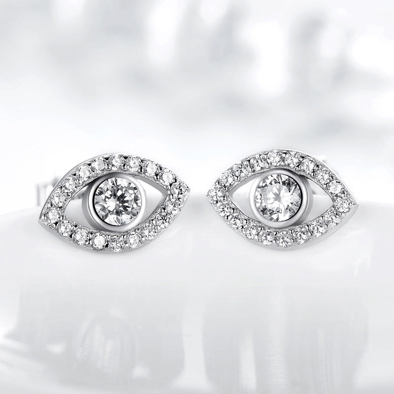 KarmaRipple's 925 Sterling Silver Evil Eye Symbol Protection Stud Earrings p2