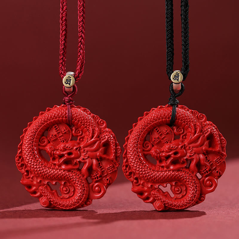 KarmaRipple's Year of the Dragon 925 Sterling Silver Authentic Cinnabar Bronze Coin Fortune Pendant Necklace p11