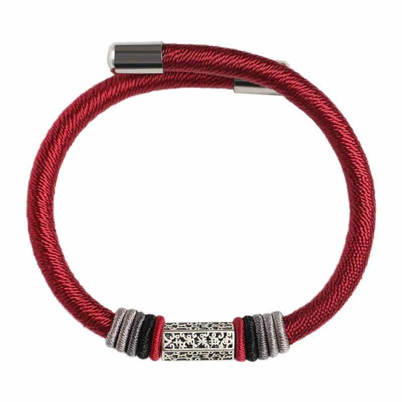 KarmaRipple's 925 Sterling Silver Om Mani Padme Hum Peace Red String Bracelet p10