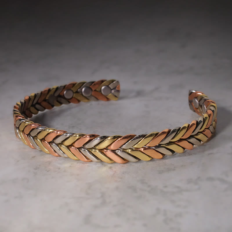 KarmaRipple's Vintage Magnetic Bronze Adjustable Cuff Bracelet Bangle p1
