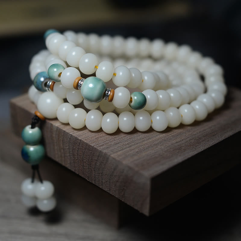 KarmaRipple's 108 Mala Beadwork Bodhi Seed Keep Away Evil Spirits Calm Bracelet p5