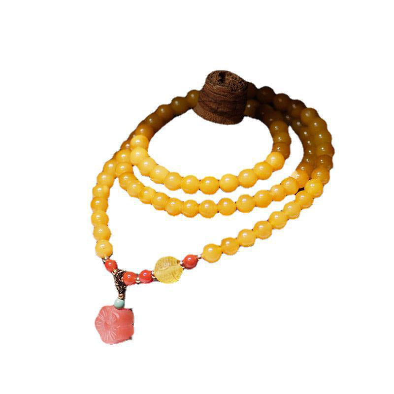 KarmaRipple's Amber Balancing Balance Pendant Flower Talisman Bracelet p10