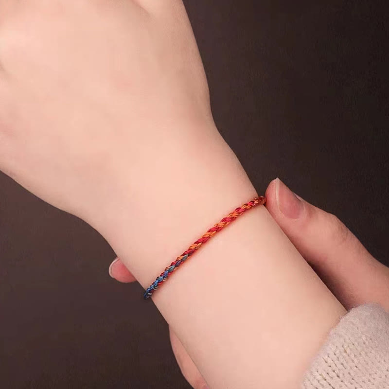 KarmaRipple's Handcrafted Fortune Colorful Rope Child Adult Bracelet p5