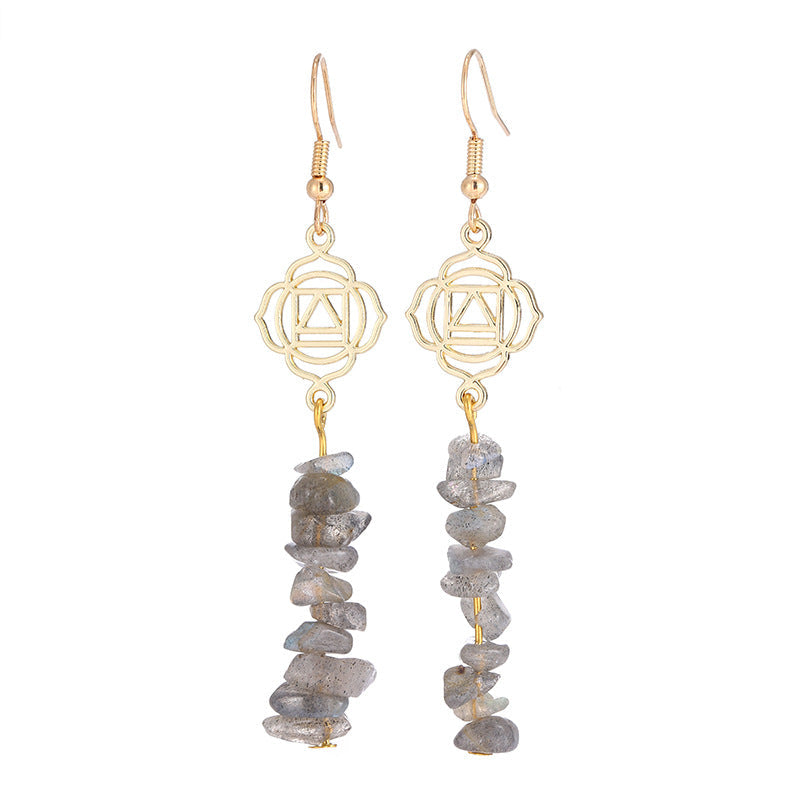 KarmaRipple's Balancing Crystals Zen Cairn Confidence Earrings ( p41