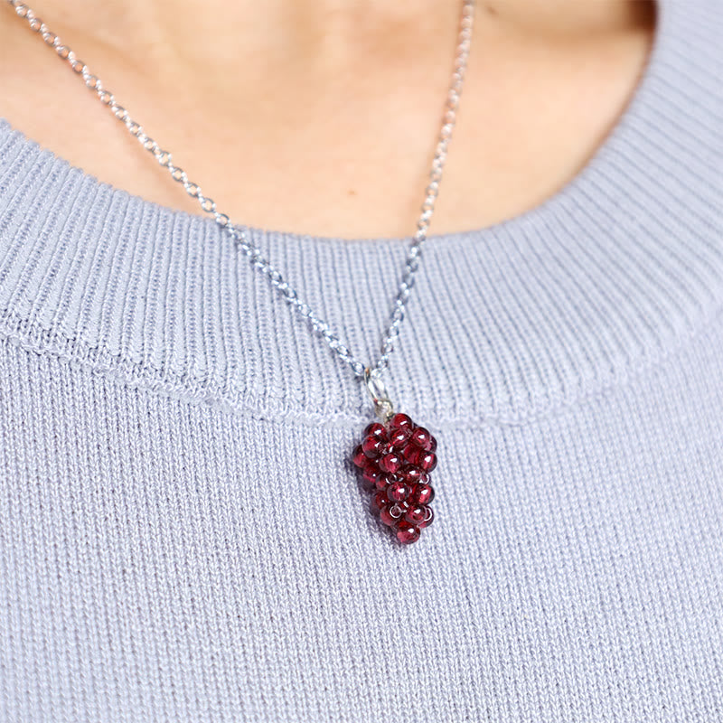KarmaRipple's Authentic Garnet Red Agate Black Onyx Protection Pendant Necklace p4