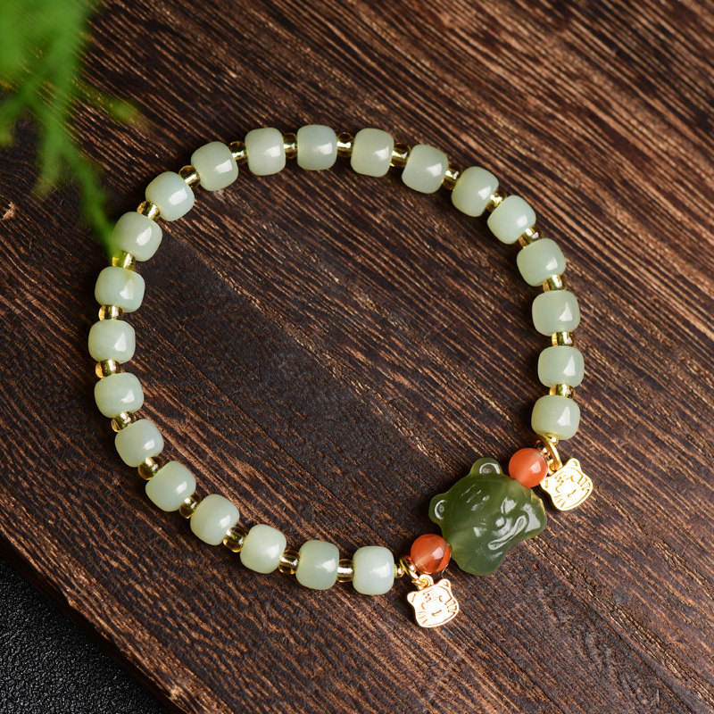 KarmaRipple's Chinese Zodiac Fortunate Tiger Jade Abundance Bracelet p6