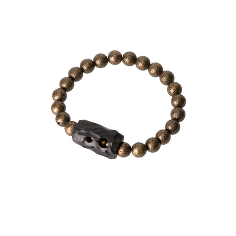 KarmaRipple's Tibet Ebony Wood Bronze Peace Balance Beaded Bracelet p10