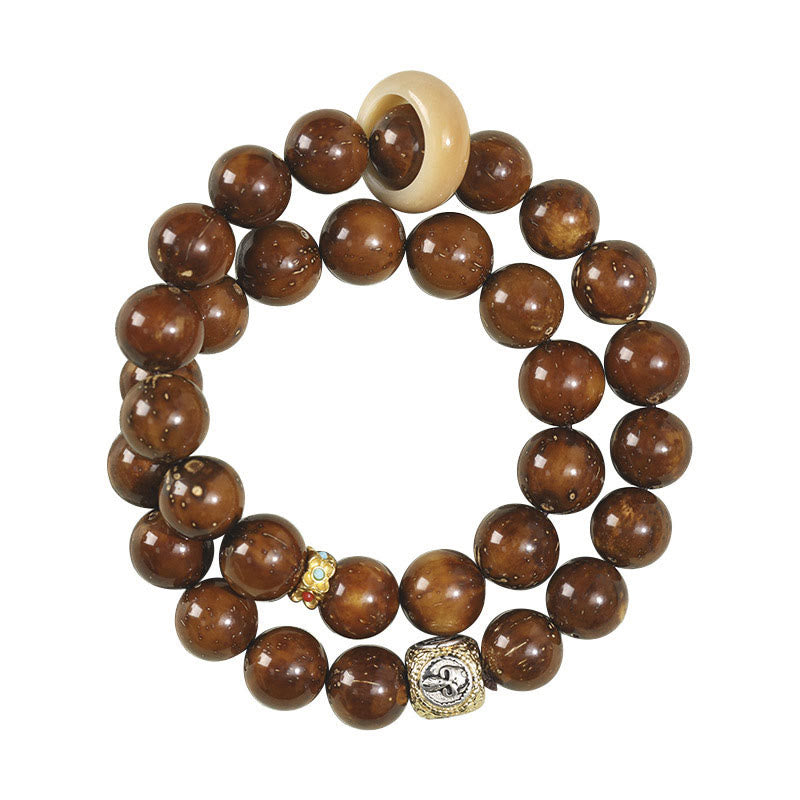 KarmaRipple's Tibetan Authentic Purple Gold Rat Bodhi Seed Wealth Double Wrap Bracelet p7