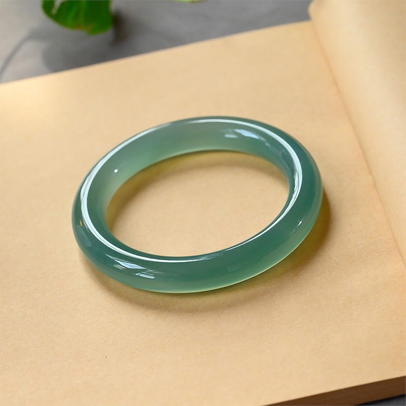 KarmaRipple's Authentic Green Chalcedony Strength Bangle Bracelet p16