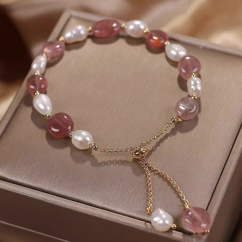 KarmaRipple's Authentic Blue Aventurine Gemstone Pearl Bead Balancing Bracelet p21
