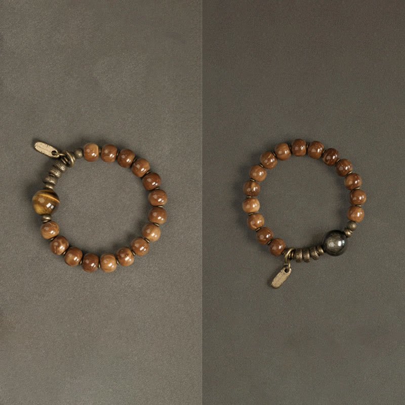 KarmaRipple's Kuka Seed Tiger Eye Gold Sheen Obsidian Bronze Wealth Fortune Bracelet p15