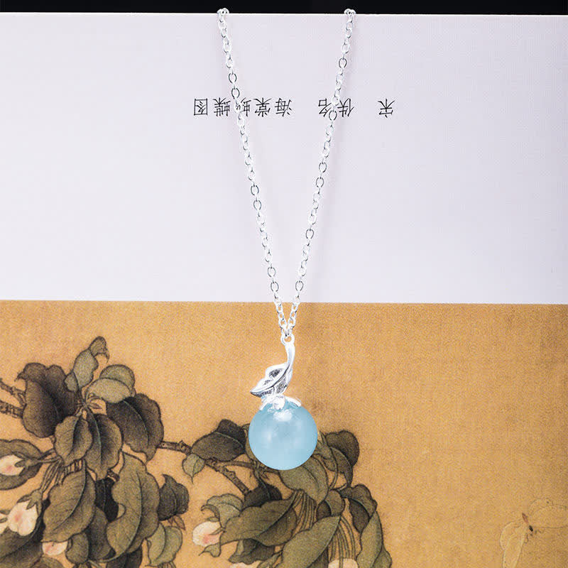 KarmaRipple's 925 Sterling Silver Authentic Aquamarine Leaf Flower Peace Earrings Pendant p19