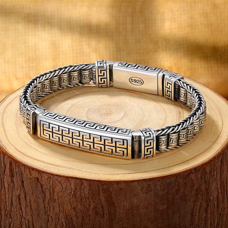 KarmaRipple's Vintage Lines Pattern Balance Rotatable Bracelet p1