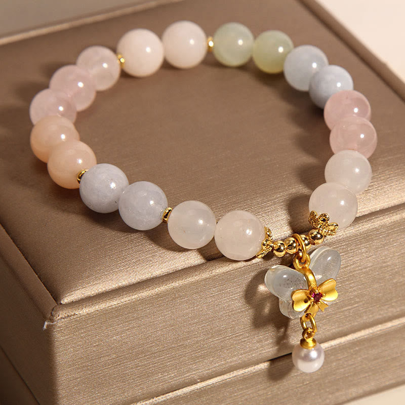 KarmaRipple's Authentic Morganite Confidence Butterfly Talisman Bracelet p2