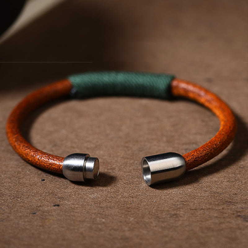 KarmaRipple's Tibetan Leather Handmade Five Elements Fortune Braid String Buckle Bracelet p8