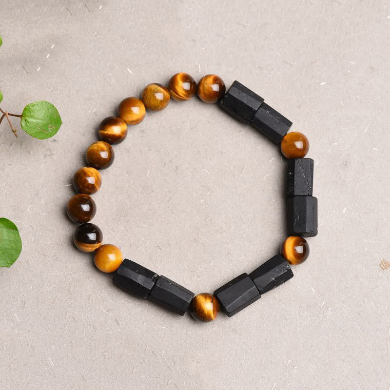 KarmaRipple's Authentic Black Tourmaline Tiger Eye Positive Bracelet p7