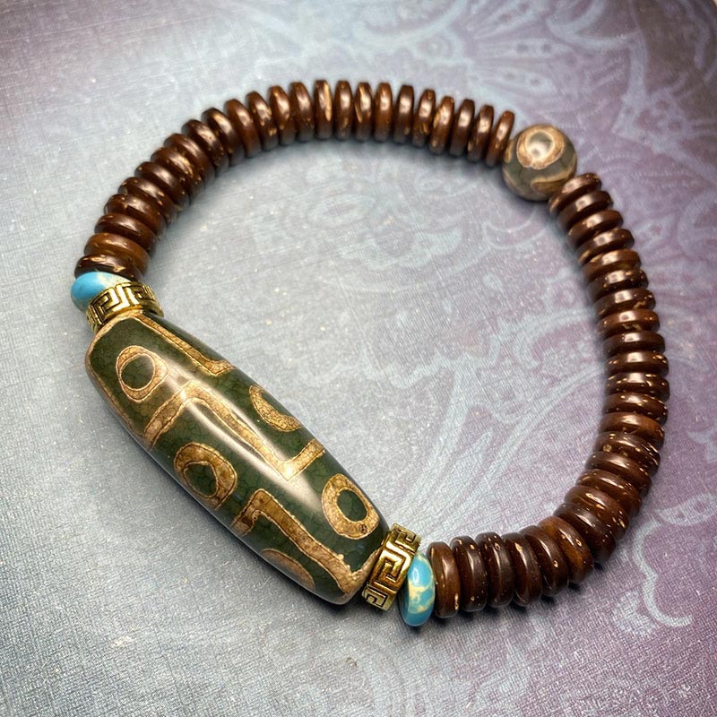 KarmaRipple's Tibetan Nine-Eye Dzi Bead Wealth Bracelet p5