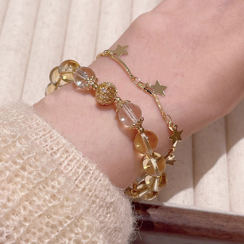 KarmaRipple's Citrine Moonstone Butterfly Talisman Prosperity Protection Bracelet p8