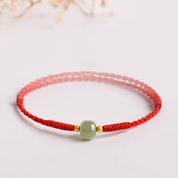 KarmaRipple's Handmade Jade Fortunate Bead Prosperity Woven Bracelet