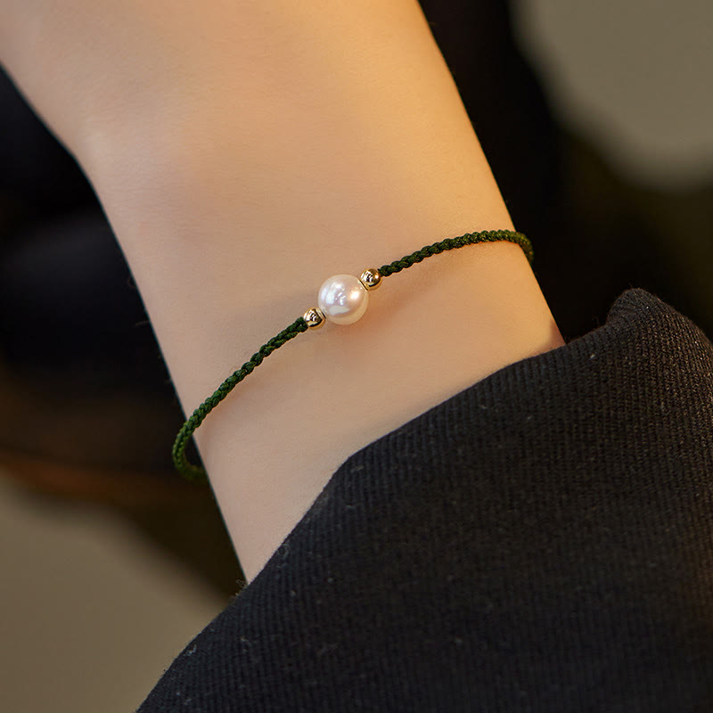 KarmaRipple's Authentic Pearl Bead Fortune Braid String Bracelet p18