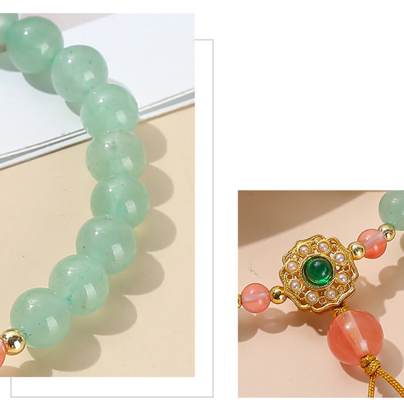 KarmaRipple's Green Aventurine Fortune Bead Tassel Bracelet p8
