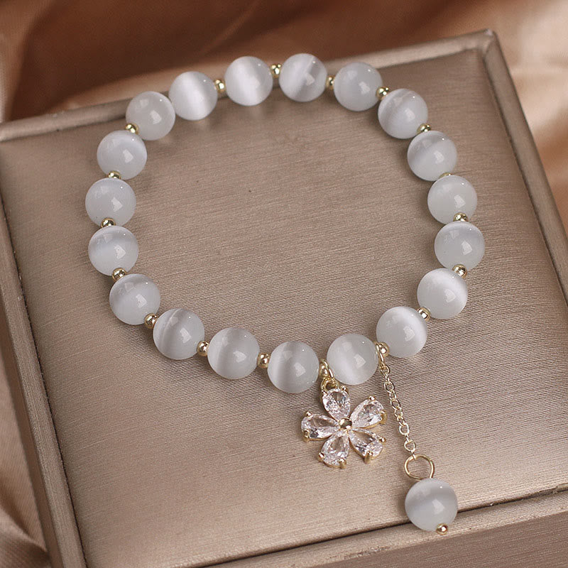 KarmaRipple's Cat's Eye Flower Talisman Peace Support Bracelet p3