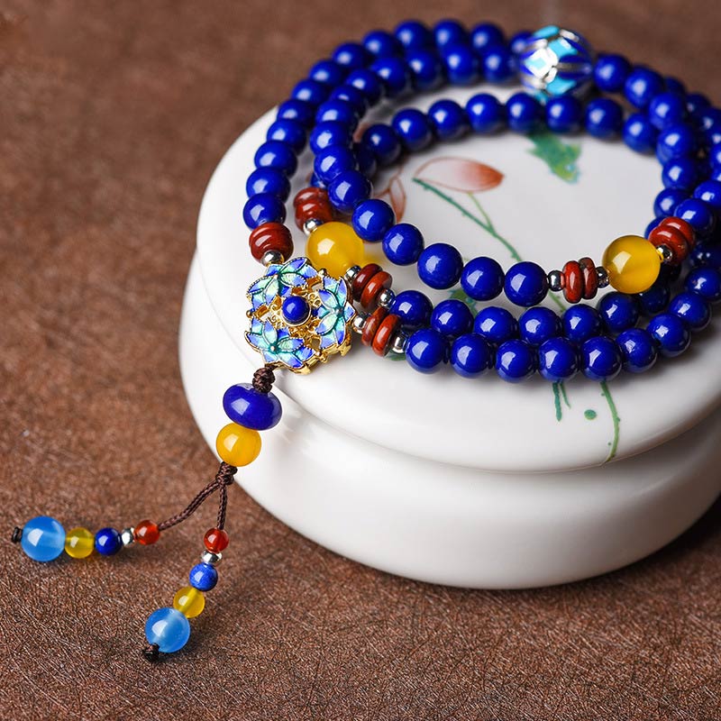 KarmaRipple's Lazurite Yellow Agate Positive Bracelet p5