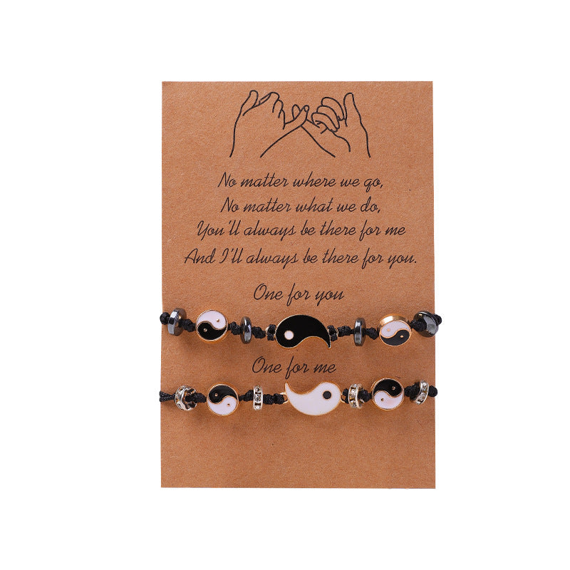 KarmaRipple's 2pcs Yin Yang Hematite Pair Bracelet p29