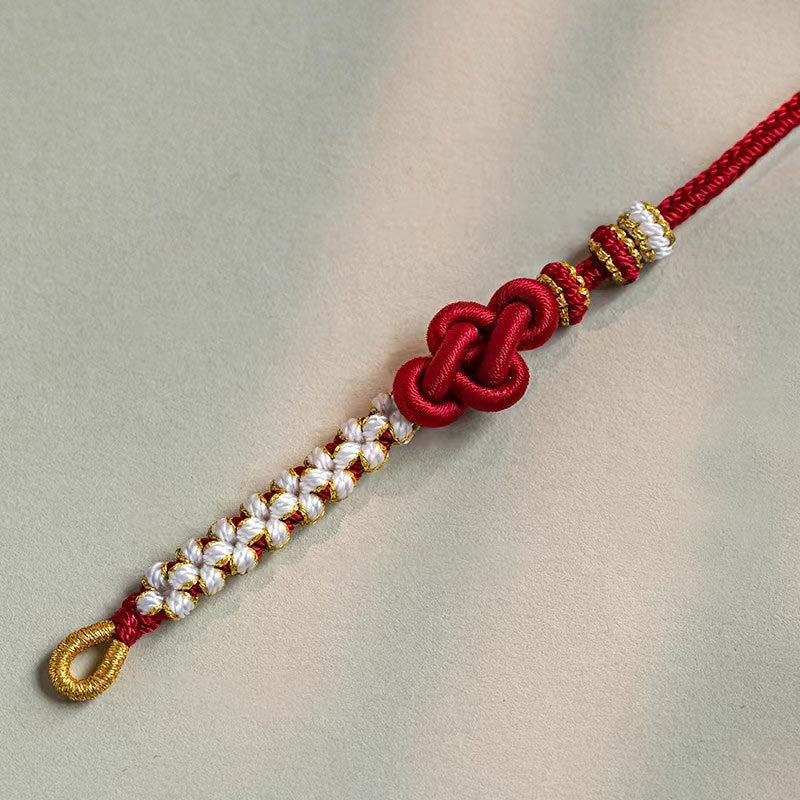 KarmaRipple's Handmade True Love Weave Peach Blossom Talisman Fortune Rope Bracelet p13