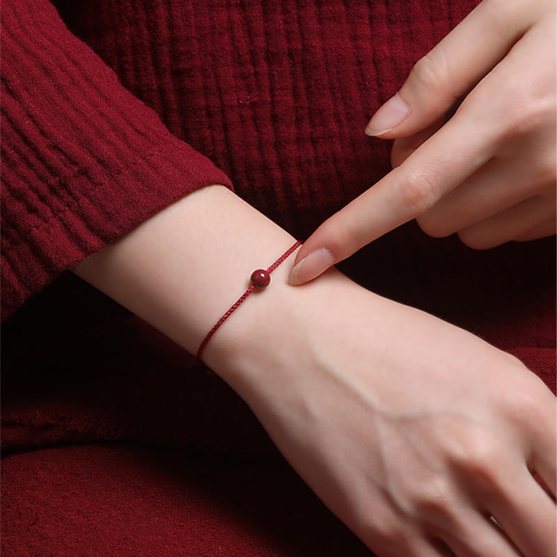 KarmaRipple's Authentic Cinnabar Red Agate Blessing Red String Bracelet p6