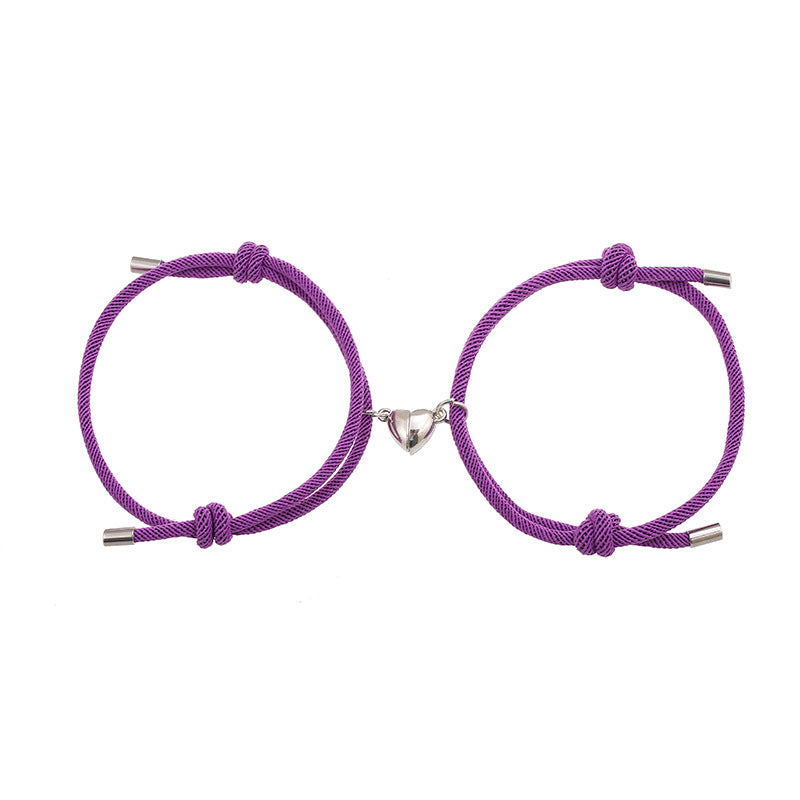 KarmaRipple's 2Pcs Love Magnetic Pair String Strength Bracelet p36