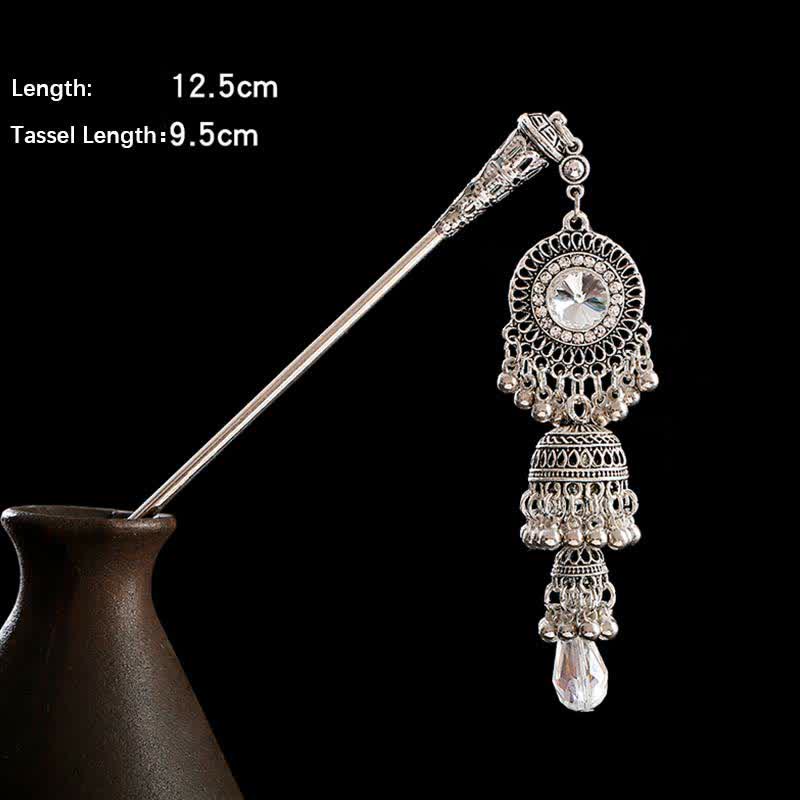 KarmaRipple's Water Drop Lily of the Valley Flowers Tassels Confidence Hairpin p28