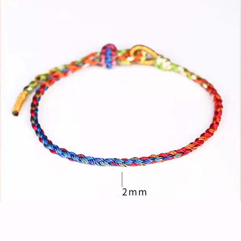KarmaRipple's Handcrafted Fortune Colorful Rope Child Adult Bracelet p7