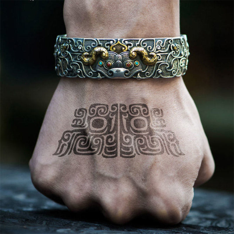 KarmaRipple's FengShui Engraving PiXiu Blessing Bracelet Bangle p1