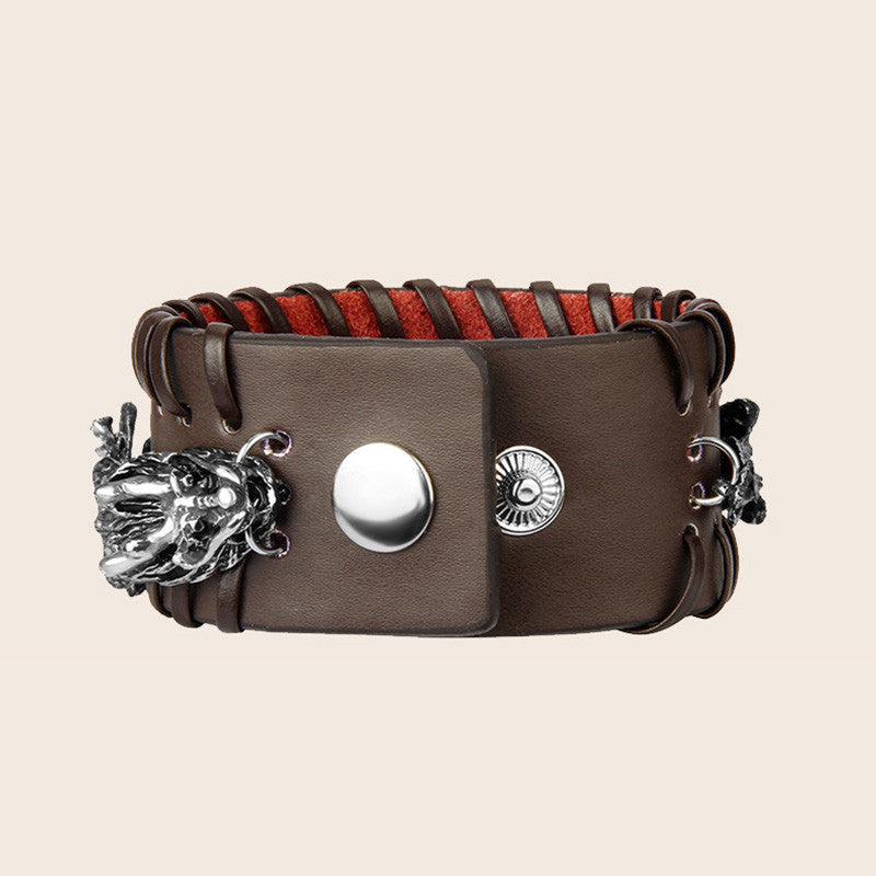 KarmaRipple's Dragon Leather Protection Weave Bracelet p5