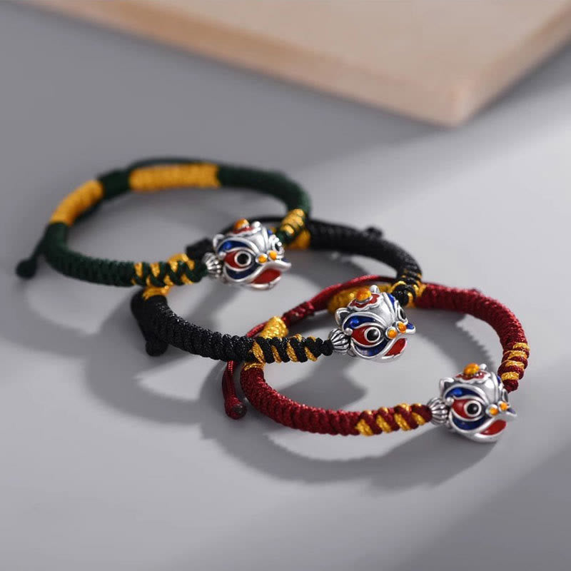 KarmaRipple's Handmade Dancing Lion Fortune Woven String Bracelet p11