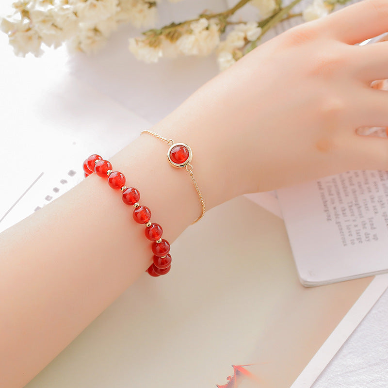 KarmaRipple's Sun Stone Strawberry Quartz Gemstone'sitive Bracelet p4
