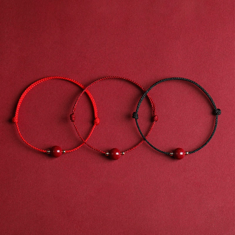 KarmaRipple's Authentic Fortunate Cinnabar Bead Blessing String Bracelet Anklet p15
