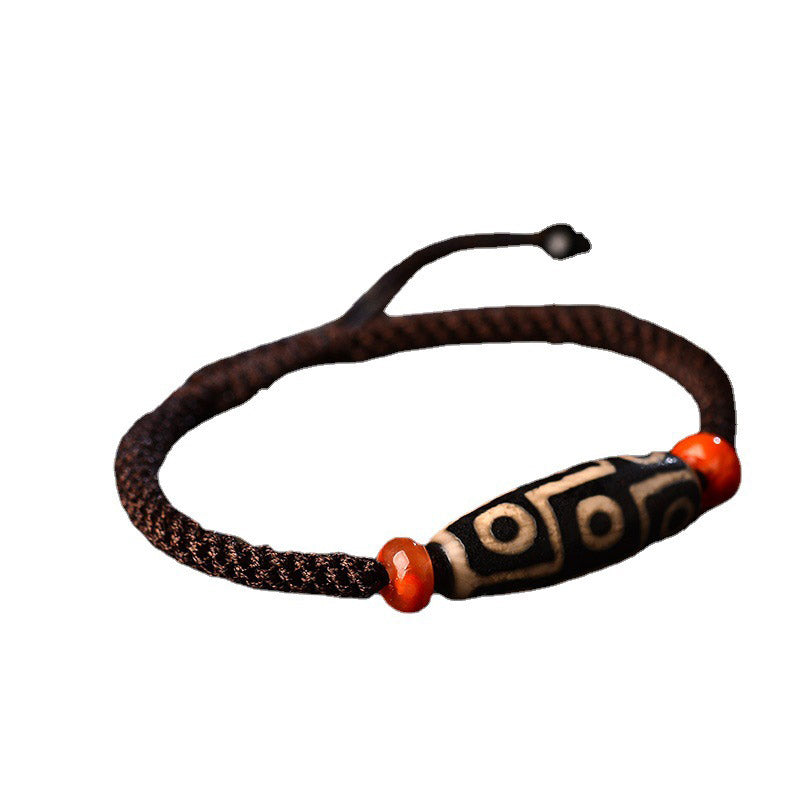 KarmaRipple's Tibetan Nine-Eye Dzi Bead Prosperity String Bracelet p8