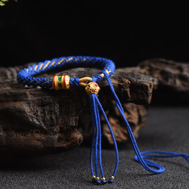 KarmaRipple's Tibetan Handmade Fortune Prayer Wheel Bead Talisman Weave Colorful String Bracelet p24