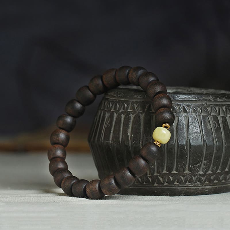 KarmaRipple's Rare Brunei Agarwood Amber Balance Peace Calm Bracelet p2