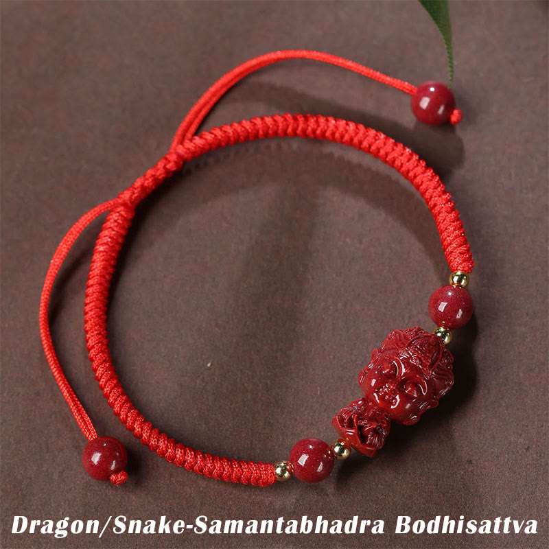 KarmaRipple's Chinese Zodiac Natal Buddha Cinnabar Amulet Blessing String Bracelet p4