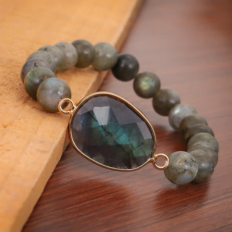 KarmaRipple's Authentic Labradorite Moonstone Support Balancing Beaded Bracelet p6