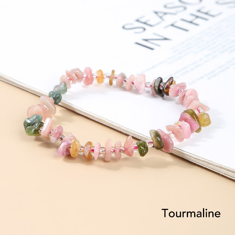 KarmaRipple's Authentic Irregular Shape Stone Gemstone Meditation Balance Bracelet p41