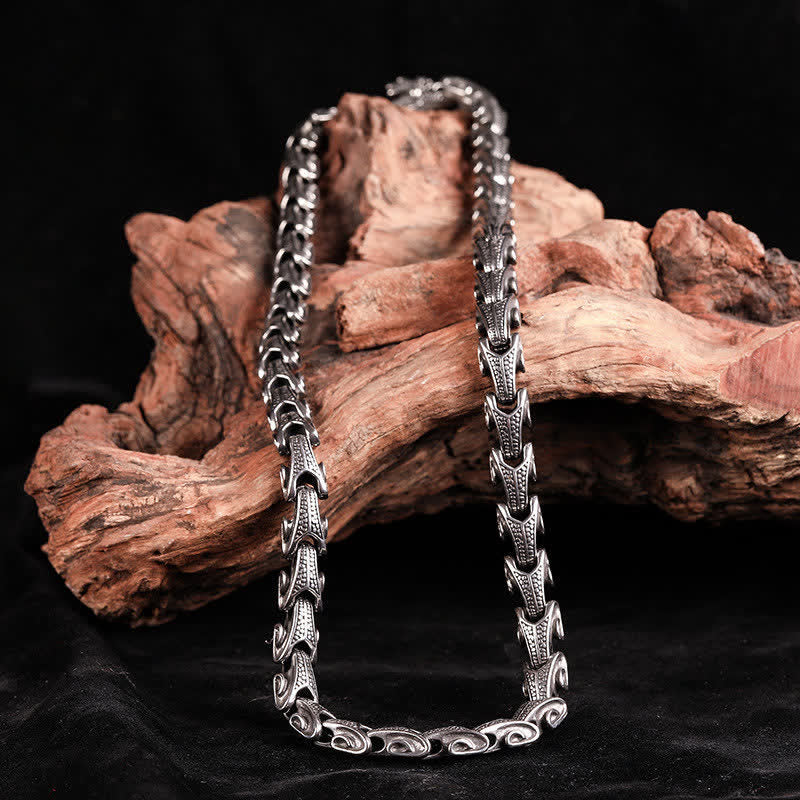 KarmaRipple's Dragon Pattern Titanium Steel Protection Pendant Necklace Bracelet p5