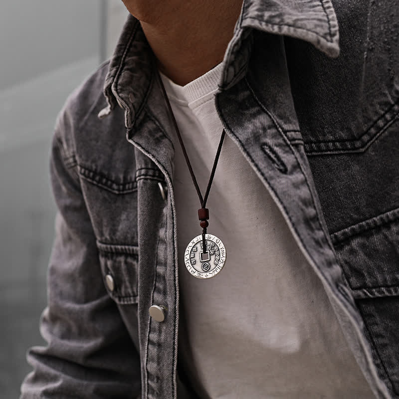 KarmaRipple's Bagua Yin Yang Bronze Coin Star Balance Energy Pendant Necklace p3