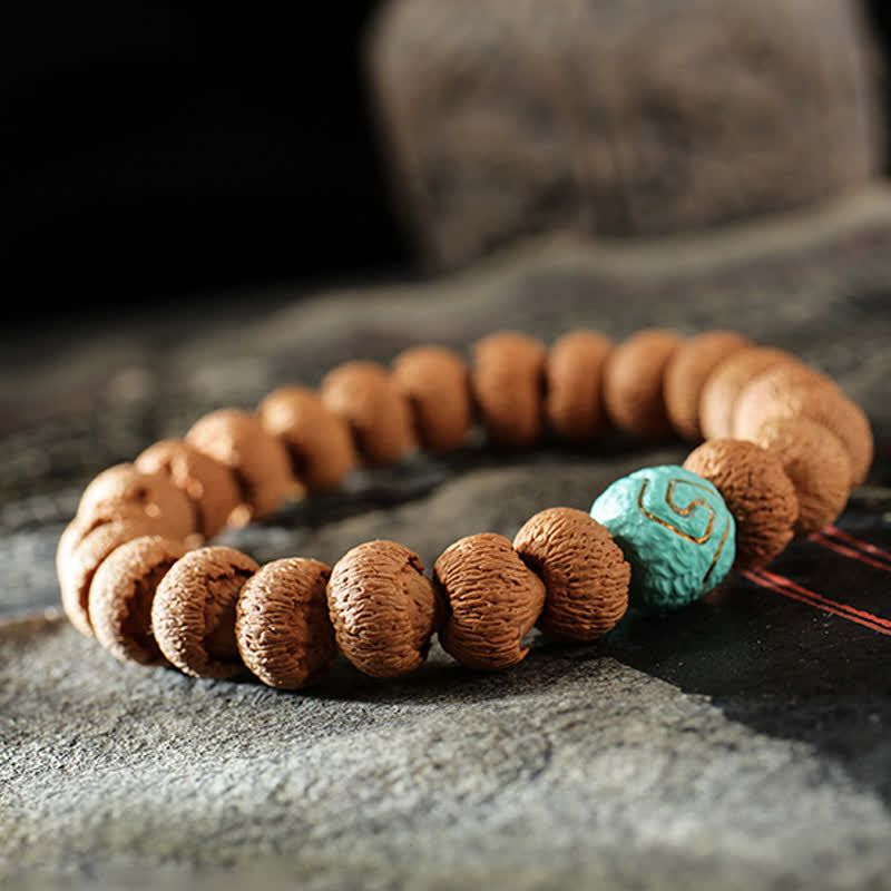 KarmaRipple's Tibetan Bodhi Seed Turquoise Amber Protection Bracelet p5